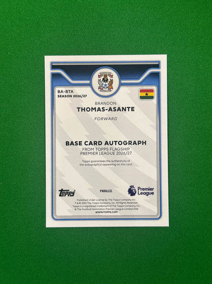 Brandon Thomas-Asante Autograph Blue 053/150 — back