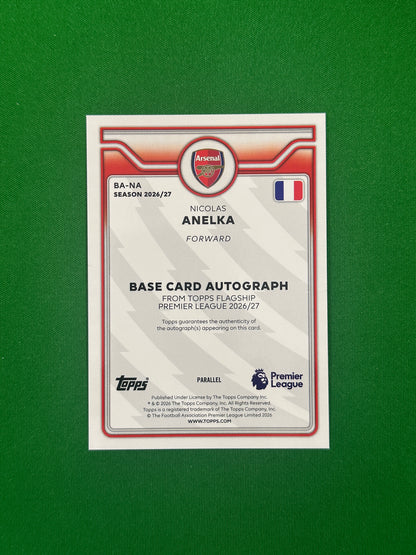 Nicolas Anelka Autograph Black and White 37/75 — back