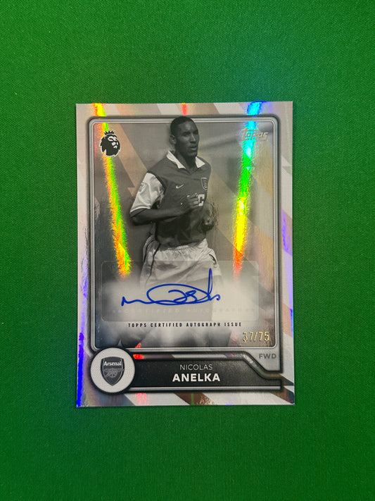 Nicolas Anelka Autograph Black and White 37/75 — front
