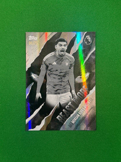 Morgan Gibbs-White Beast Mode Black and White 01/75 — front