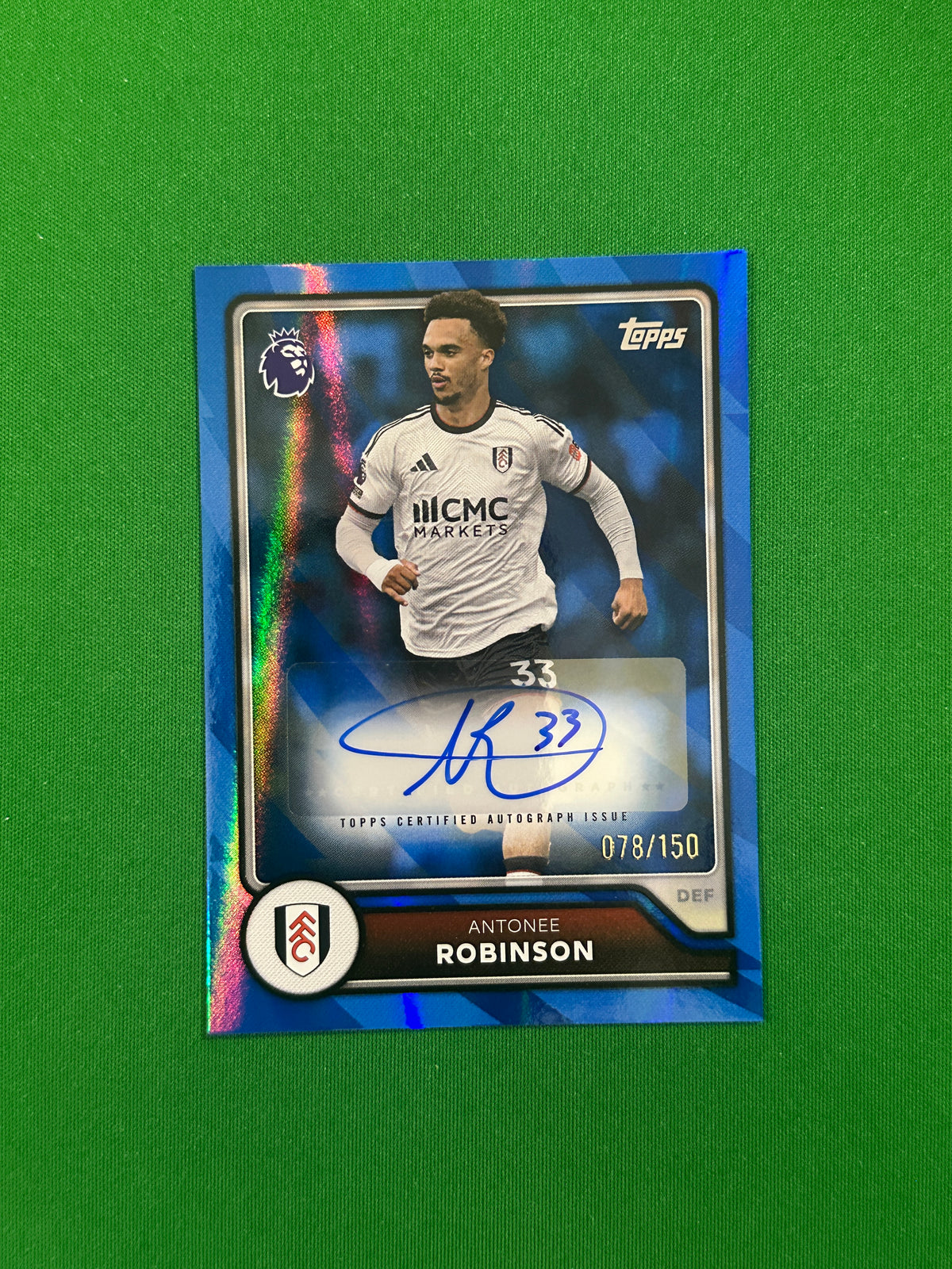 Antonee Robinson Autograph Blue 078/150 — front