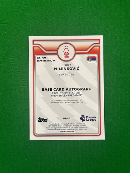 Nikola Milenković Autograph Purple 129/199 — back