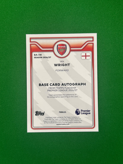 Ian Wright Autograph Netbuster 38/38 — back
