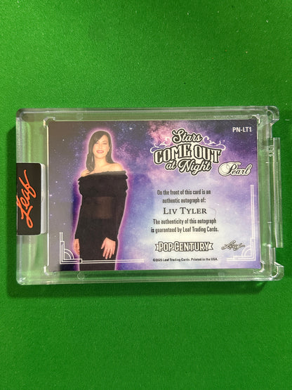 Liv Tyler Pearl Stars Come Out at Night Autograph 1/1 - Leaf Pop Century 2025 - back