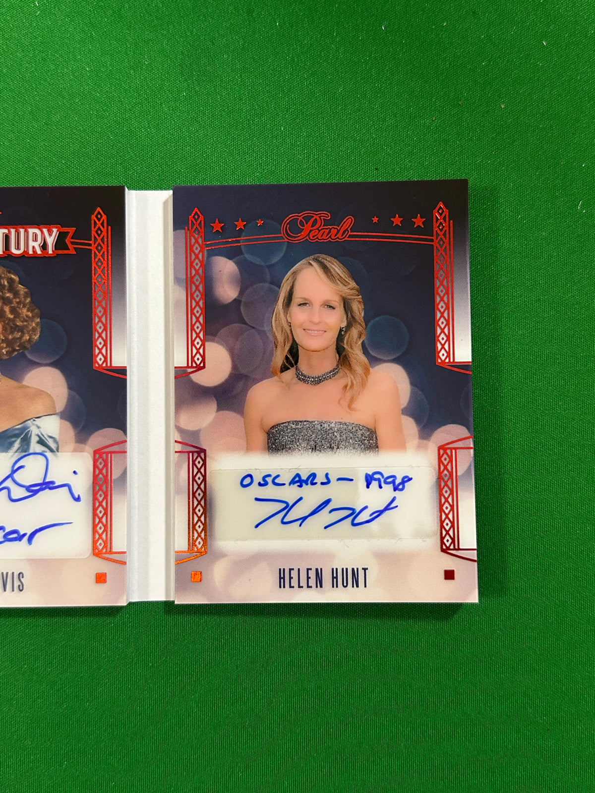 Marisa Tomei & Geena Davis & Helen Hunt Pearl Inscriptions Booklet Triple Autograph 4/4 - Leaf Pop Century 2025 - inside-helen-hunt