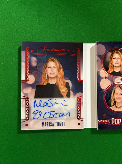 Marisa Tomei & Geena Davis & Helen Hunt Pearl Inscriptions Booklet Triple Autograph 4/4 - Leaf Pop Century 2025 - inside-marisa-tomei