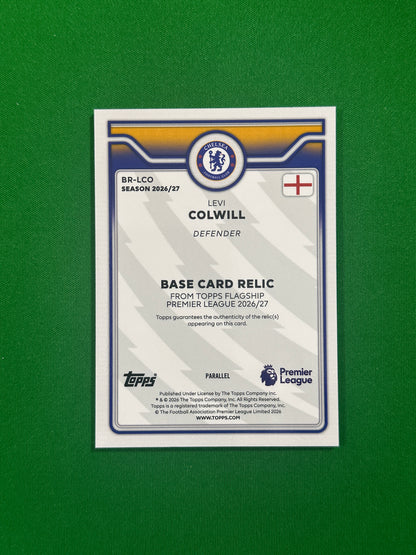 Levi Colwill Relic Yellow 080/299 — back