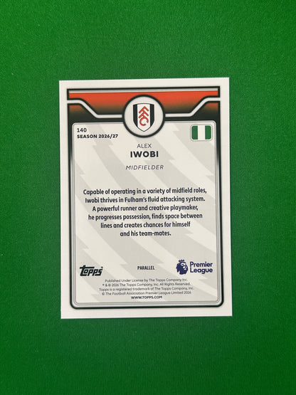 Alex Iwobi Green 48/99 — back