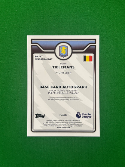 Youri Tielemans Autograph Purple 182/199 — back