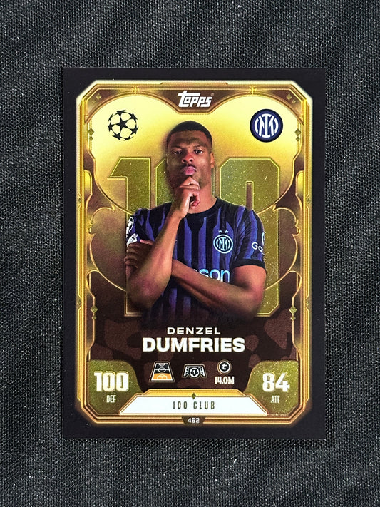 462 Denzel Dumfries Inter Milan 100 Club - Topps Match Attax 2025/26