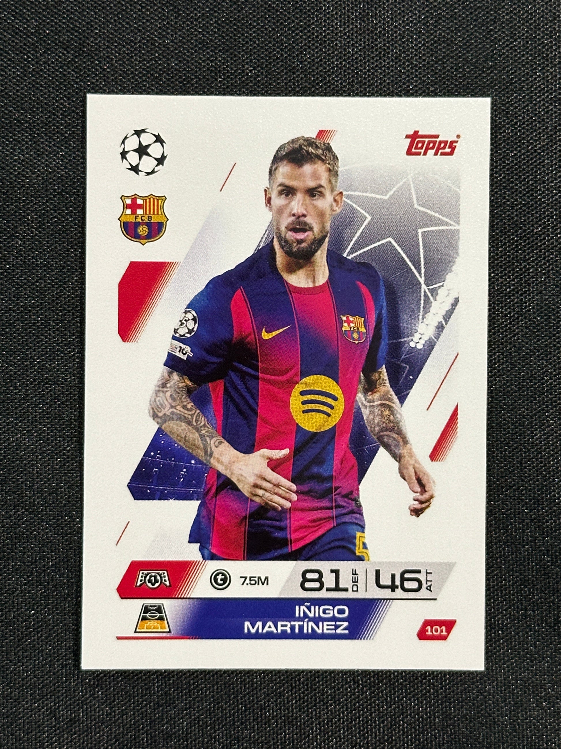 101 Iñigo Martínez Barcelona Base - Topps Match Attax 2025/26