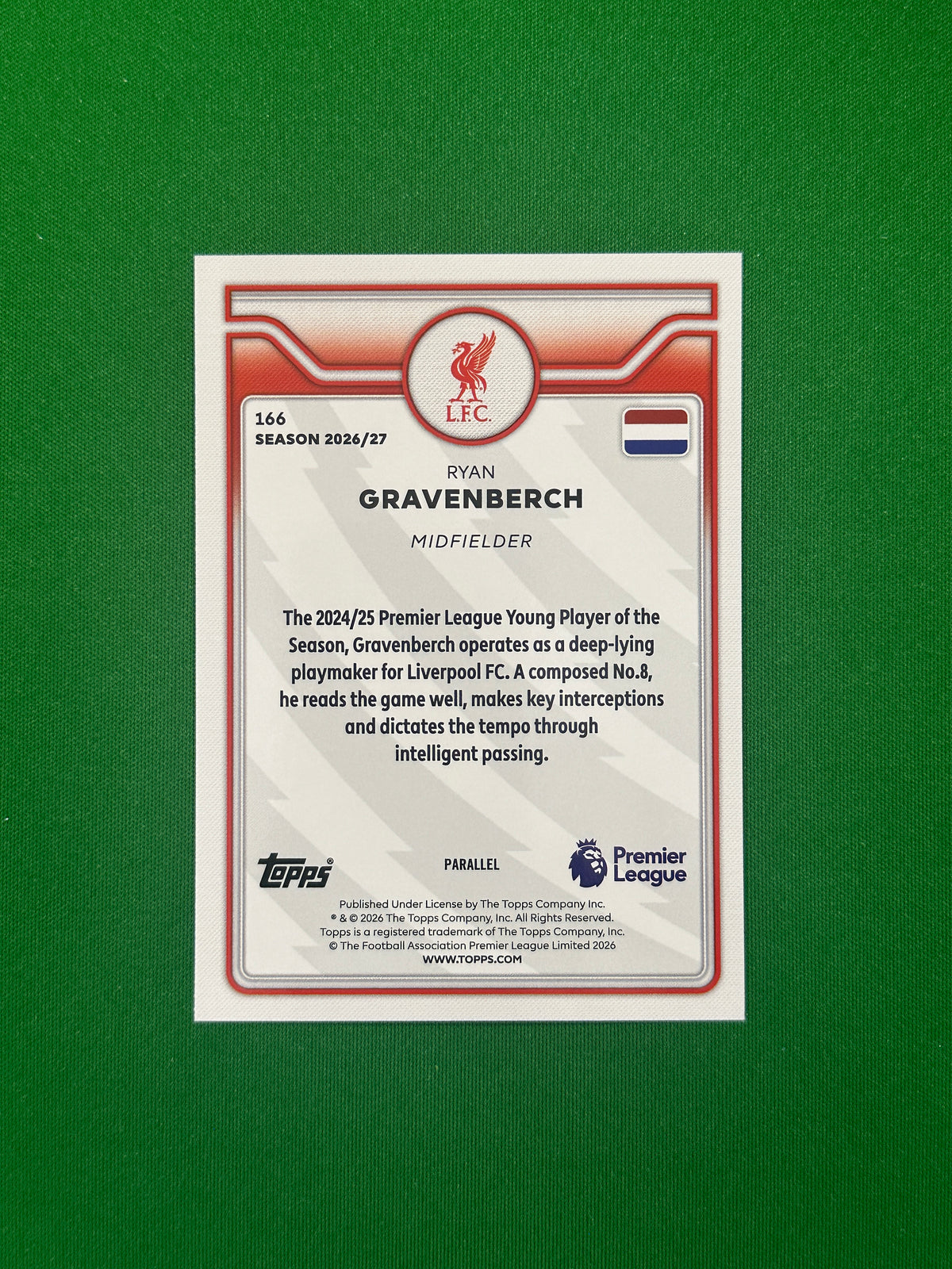 Ryan Gravenberch Gold 03/50 — back