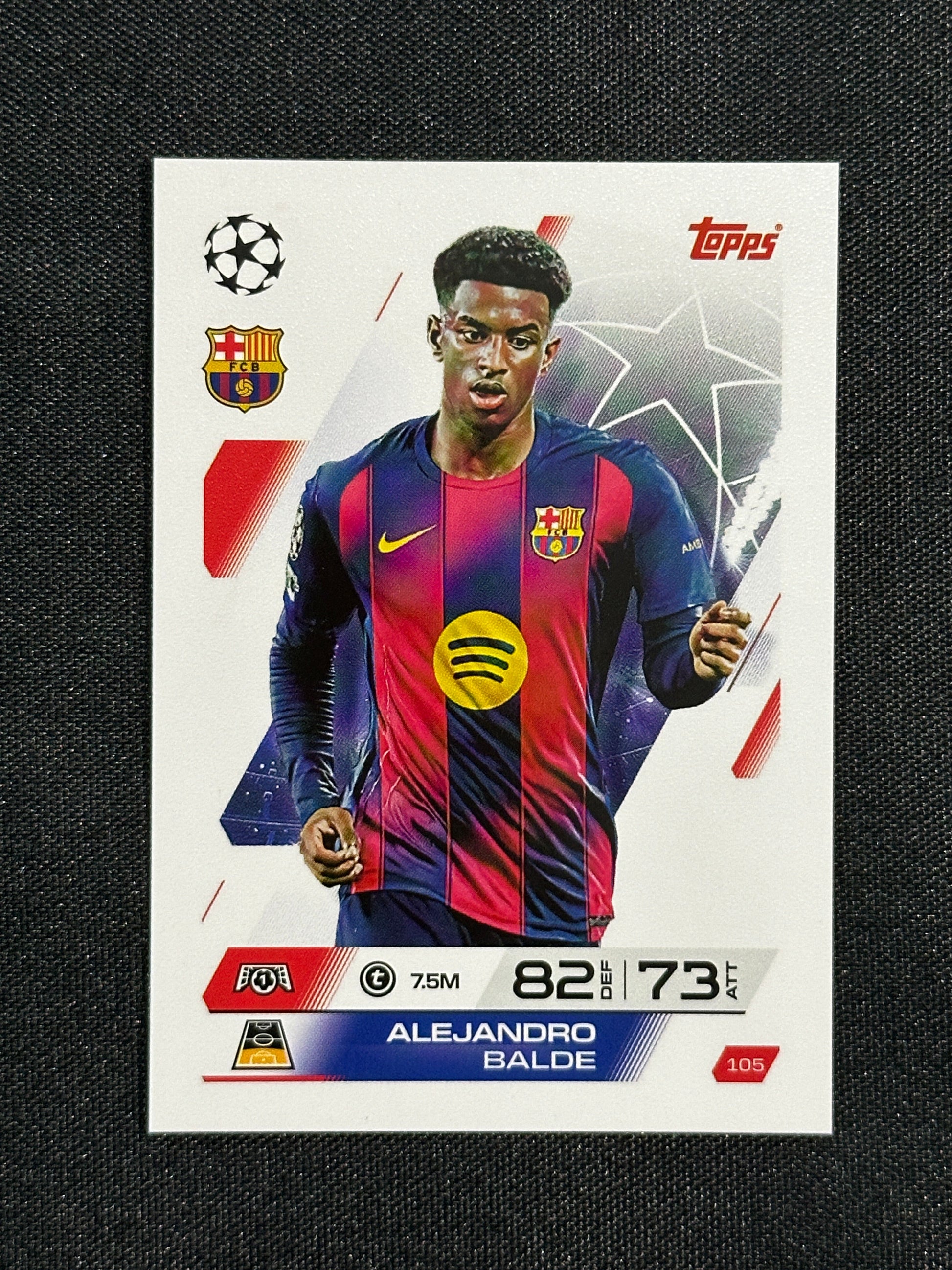 105 Alejandro Balde Barcelona Base - Topps Match Attax 2025/26
