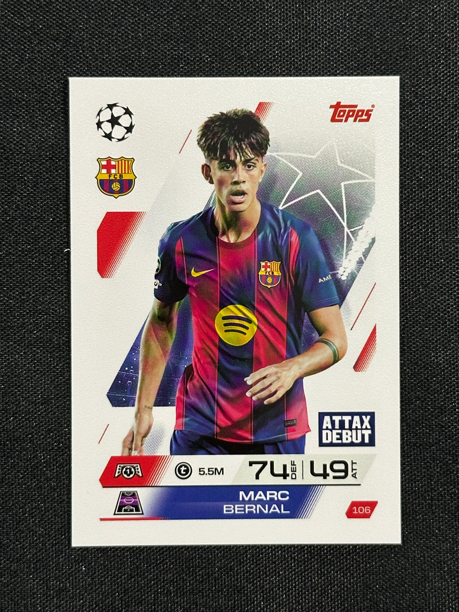 106 Marc Bernal Barcelona Base - Topps Match Attax 2025/26