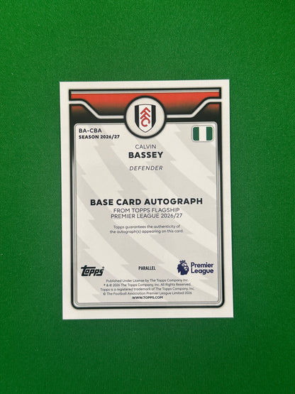 Calvin Bassey Autograph Orange 13/25 — back