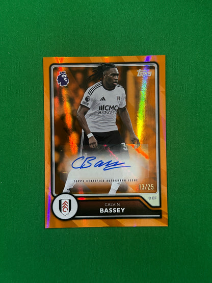 Calvin Bassey Autograph Orange 13/25 — front