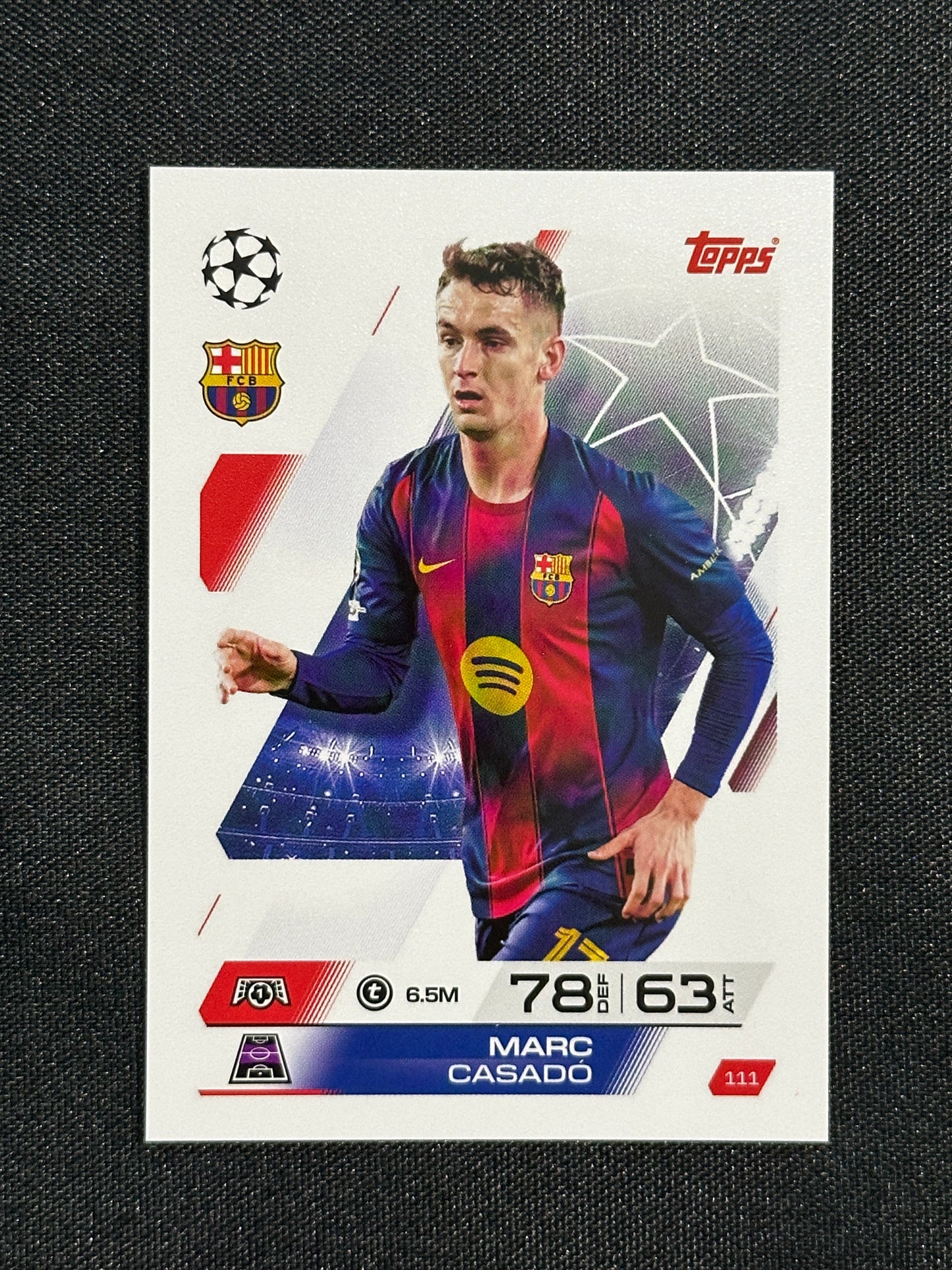 111 Marc Casadó Barcelona Base - Topps Match Attax 2025/26