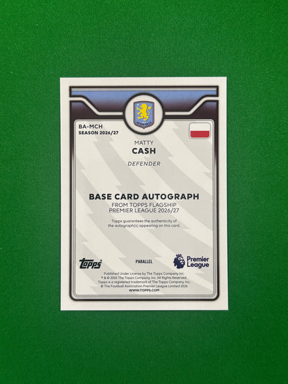 Matty Cash Autograph Purple 001/199 — back