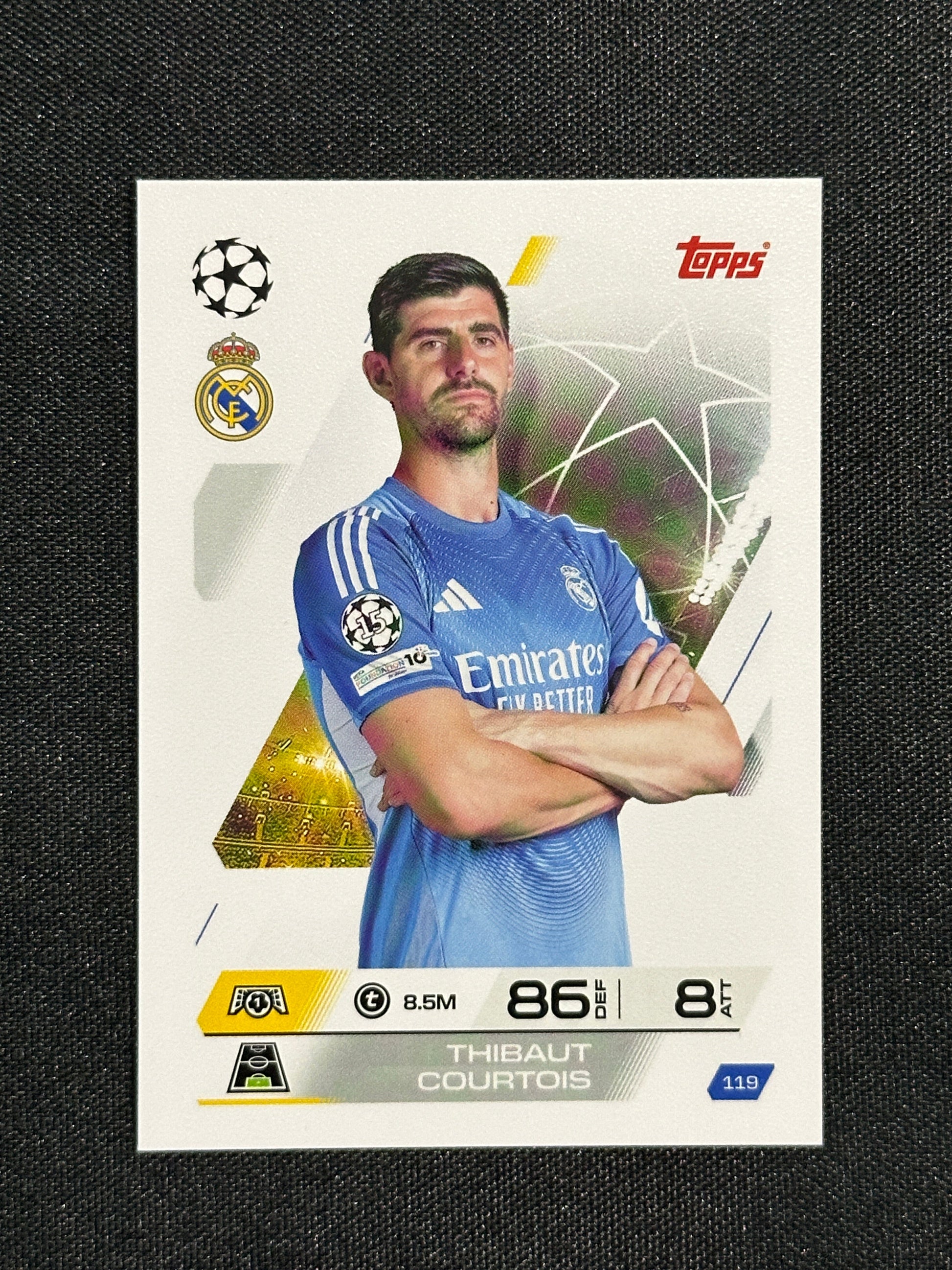 119 Thibaut Courtois Real Madrid Base - Topps Match Attax 2025/26