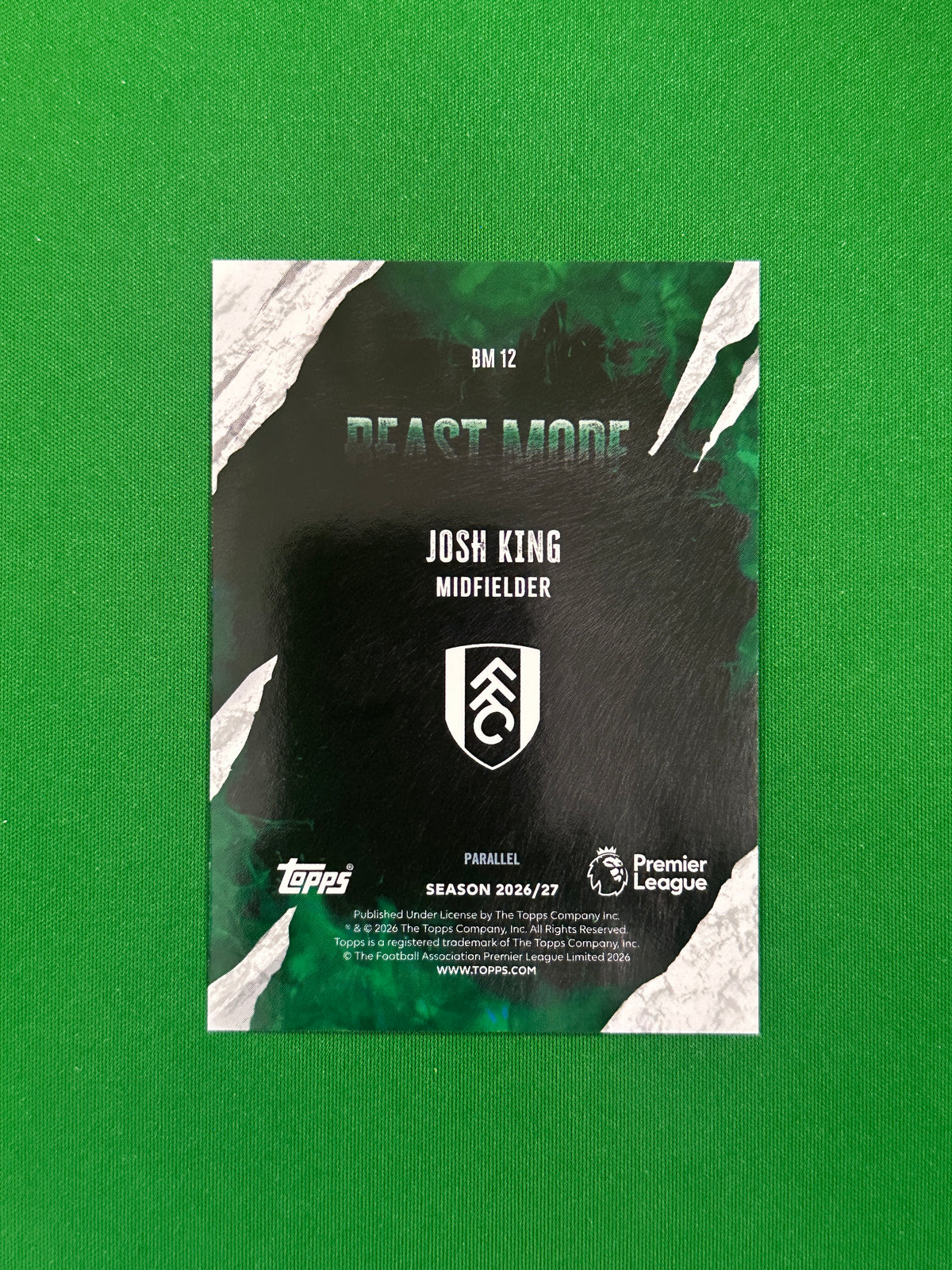 Josh King Beast Mode Blue 006/150 — back