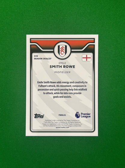 Emile Smith Rowe Black and White 39/75 — back