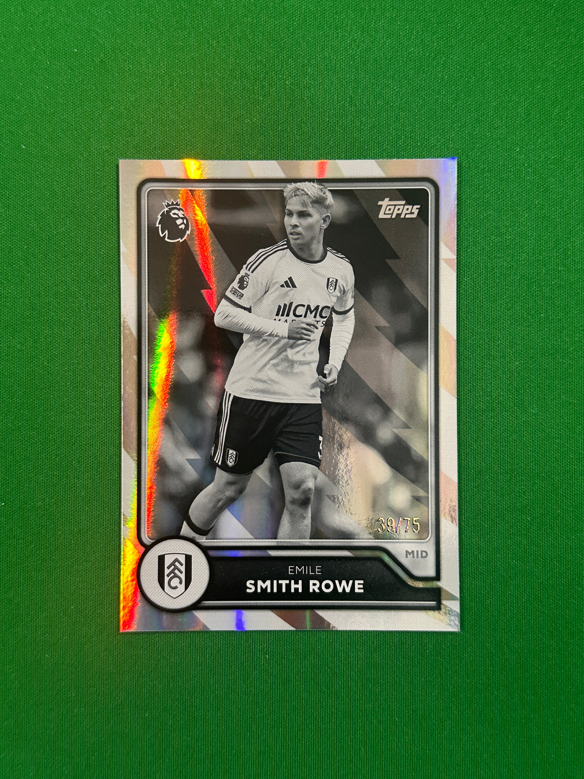Emile Smith Rowe Black and White 39/75 — front