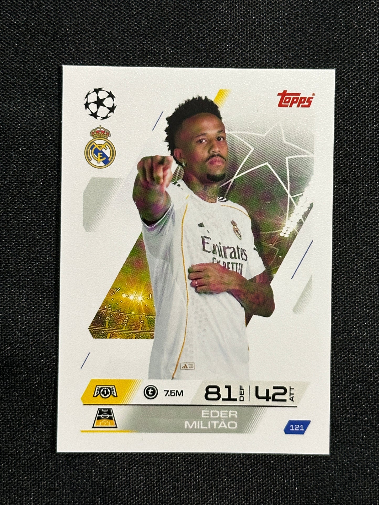 121 Éder Militão Real Madrid Base - Topps Match Attax 2025/26