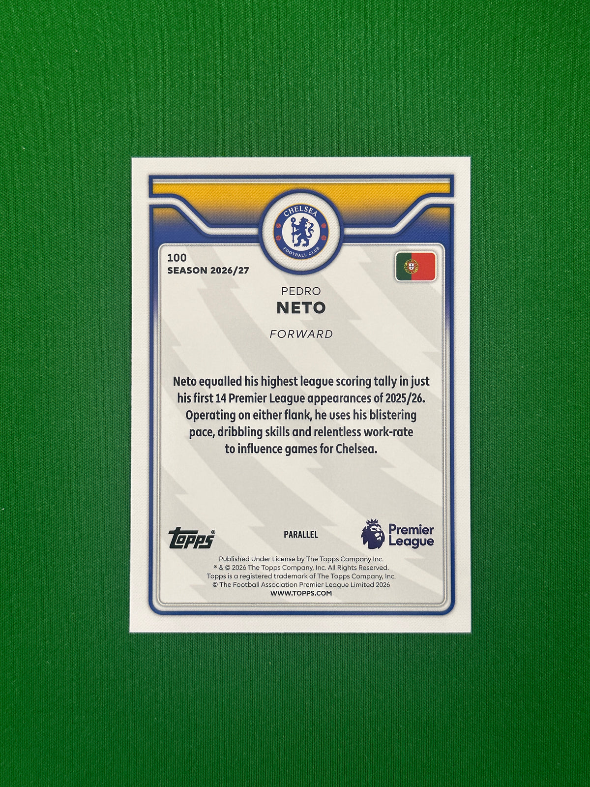 Pedro Neto Blue 131/150 — back