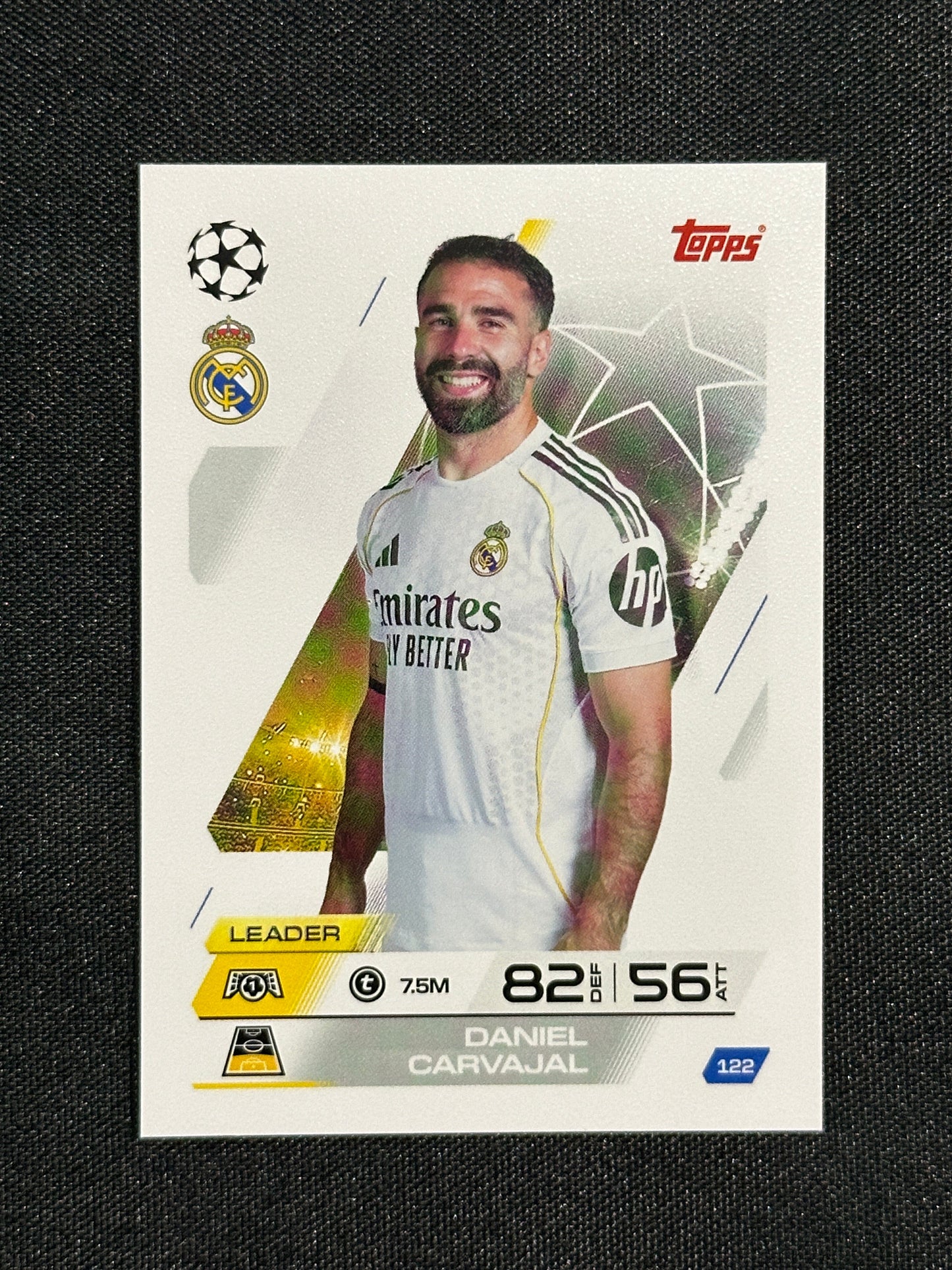 122 Daniel Carvajal Real Madrid Base - Topps Match Attax 2025/26