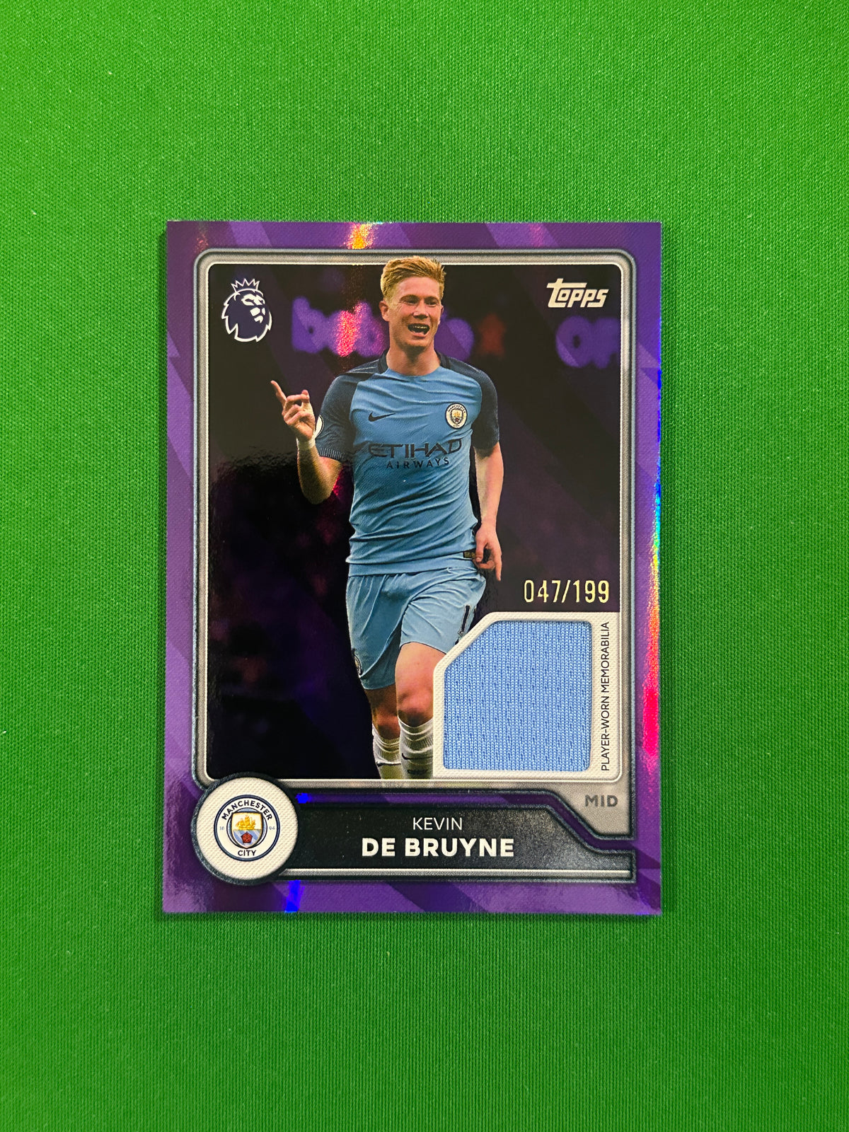 Kevin De Bruyne Relic Purple 047/199 — front