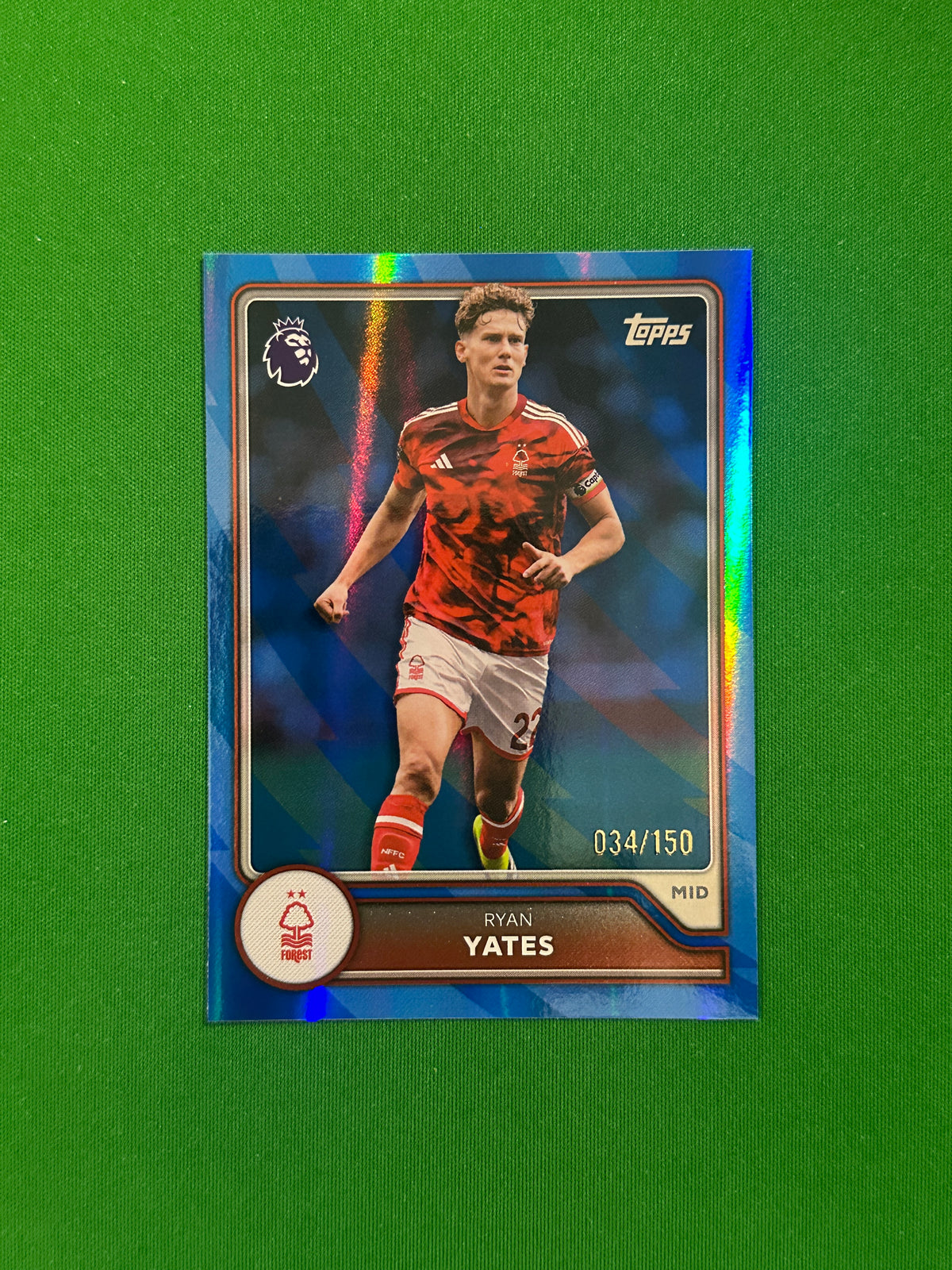 Ryan Yates Blue 034/150 — front