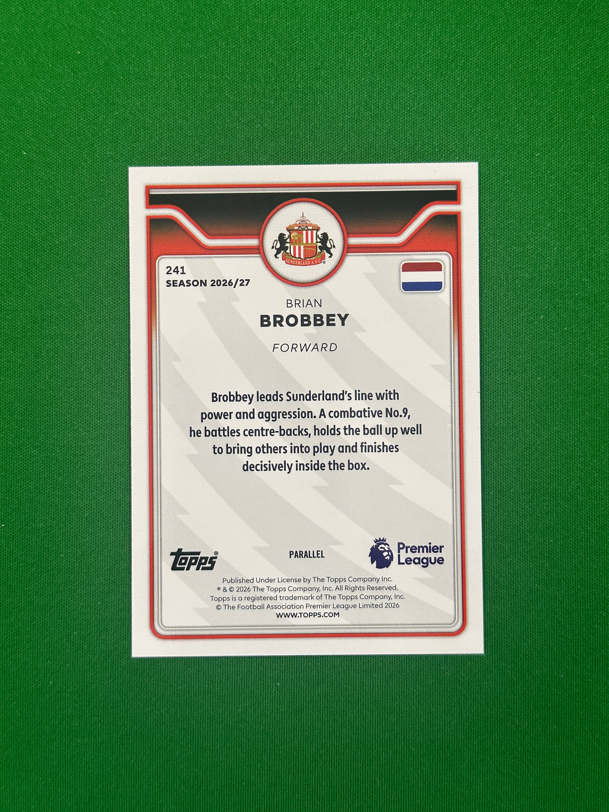 Brian Brobbey Green 33/99 — back