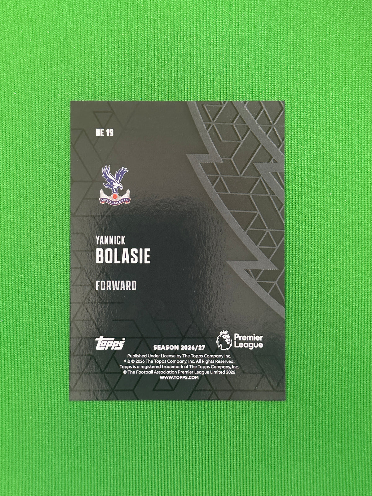 Yannick Bolasie Black Edge — back