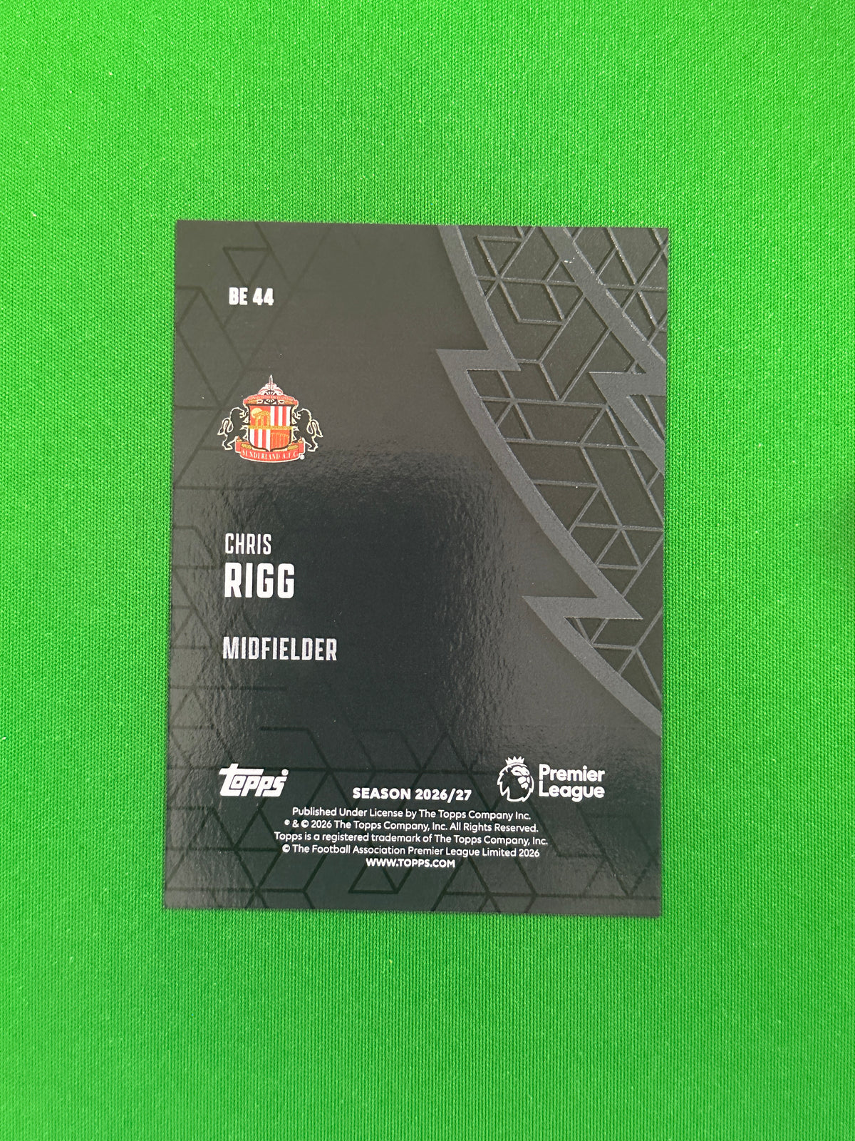 Chris Rigg Black Edge — back