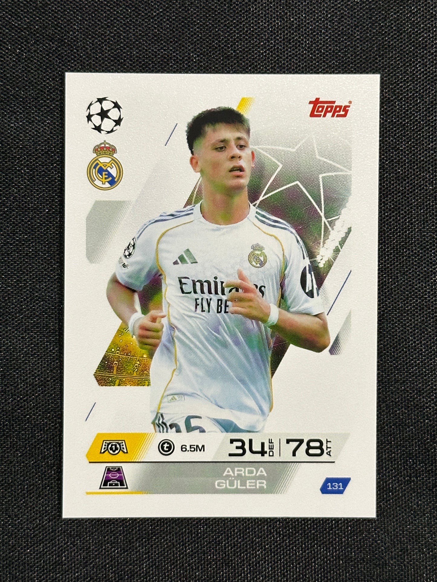 131 Arda Güler Real Madrid Base - Topps Match Attax 2025/26