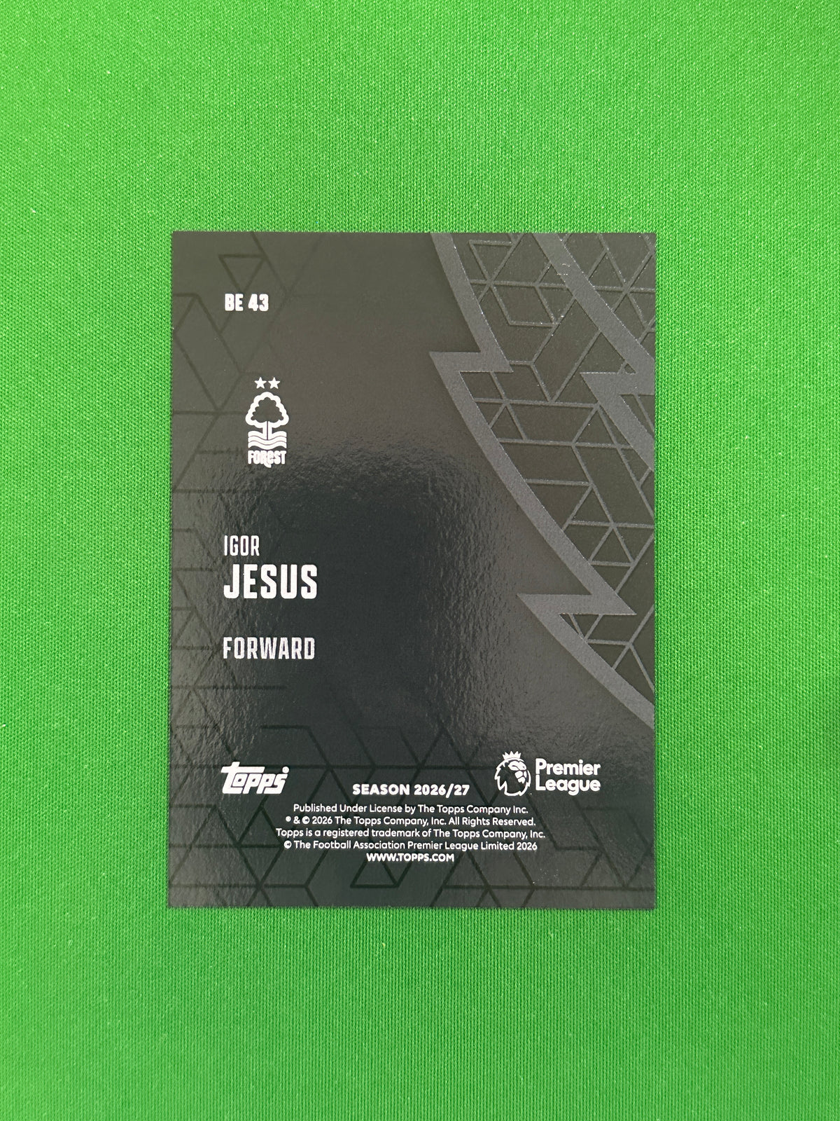 Igor Jesus Black Edge — back