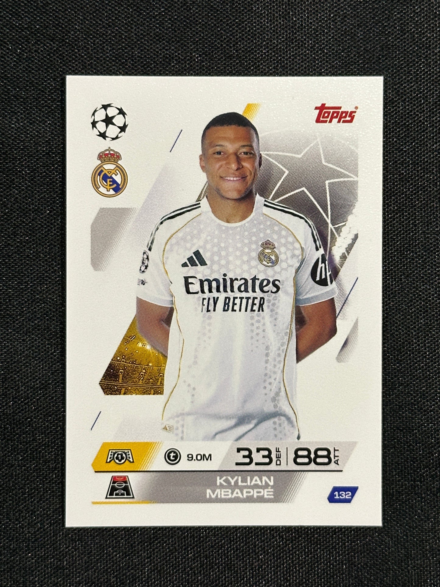 132 Kylian Mbappé Real Madrid Base - Topps Match Attax 2025/26