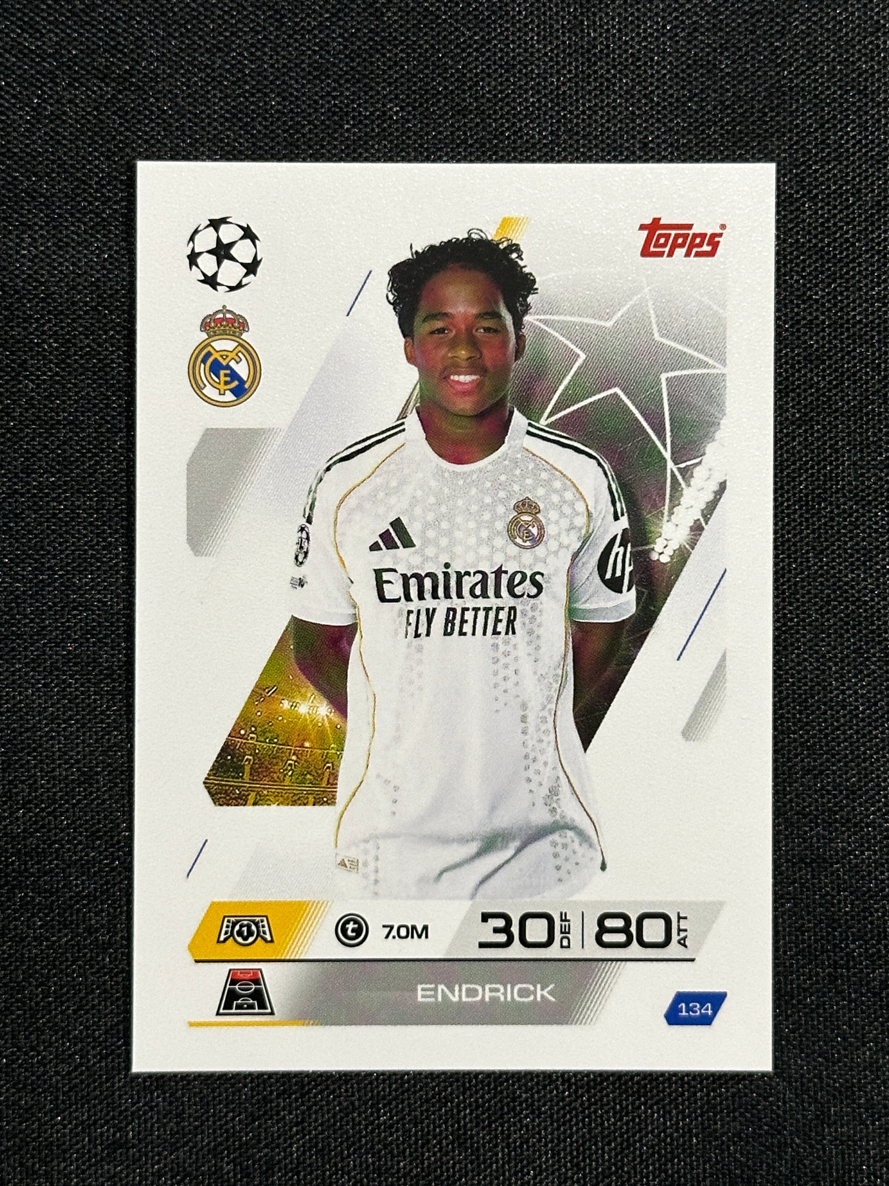 134 Endrick Real Madrid Base - Topps Match Attax 2025/26
