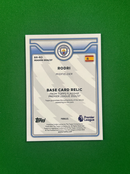 Rodri Relic Yellow 019/299 — back
