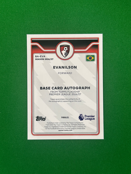 Evanilson Autograph Blue 095/150 — back
