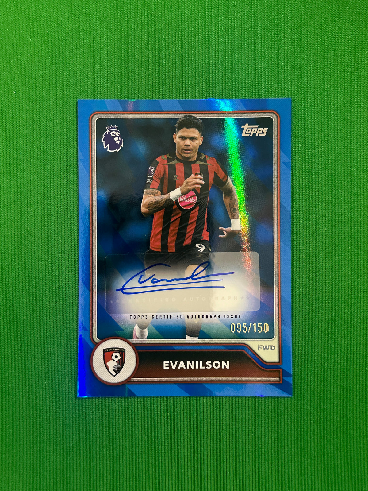 Evanilson Autograph Blue 095/150 — front
