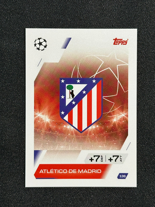 136 Team Badge Atletico Madrid Base - Topps Match Attax 2025/26