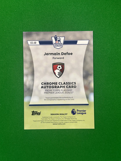 Jermain Defoe Chrome Classics Autograph — back