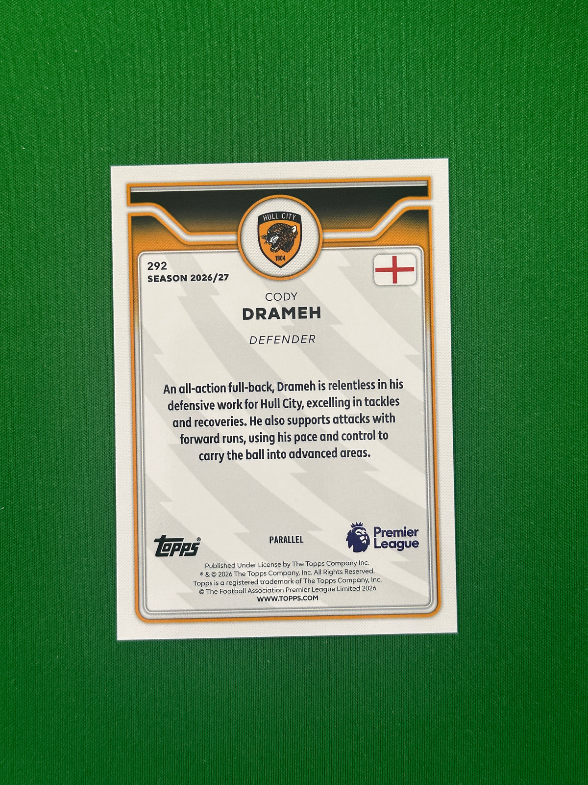 Cody Drameh Gold 43/50 — back