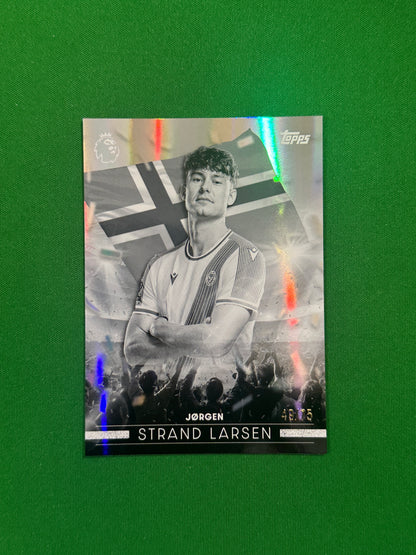 Jørgen Strand Larsen Flying the Flag Black and White 49/75 — front