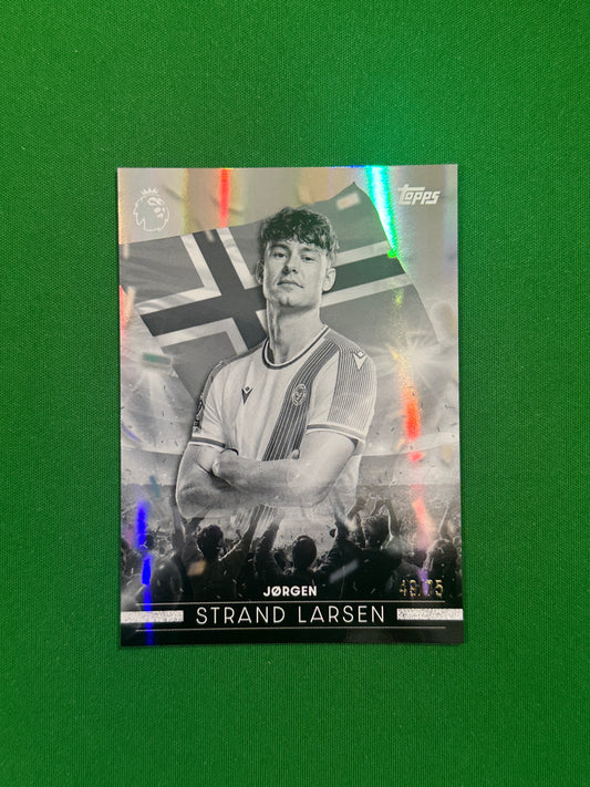 Jørgen Strand Larsen Flying the Flag Black and White 49/75 — front