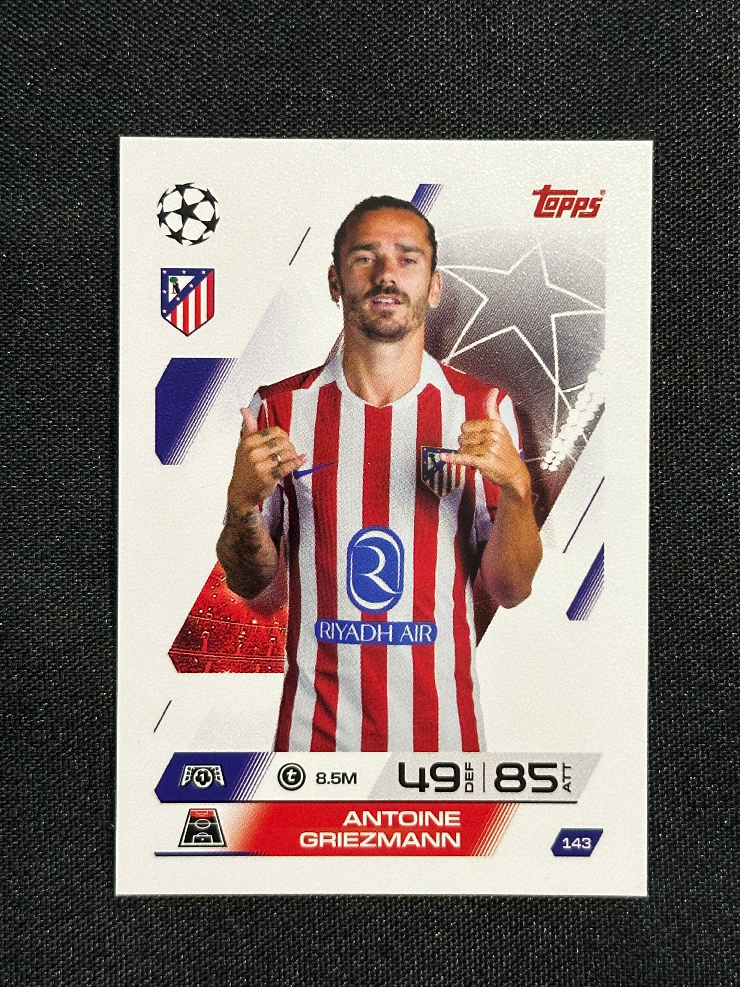 143 Antoine Griezmann Atletico Madrid Base - Topps Match Attax
