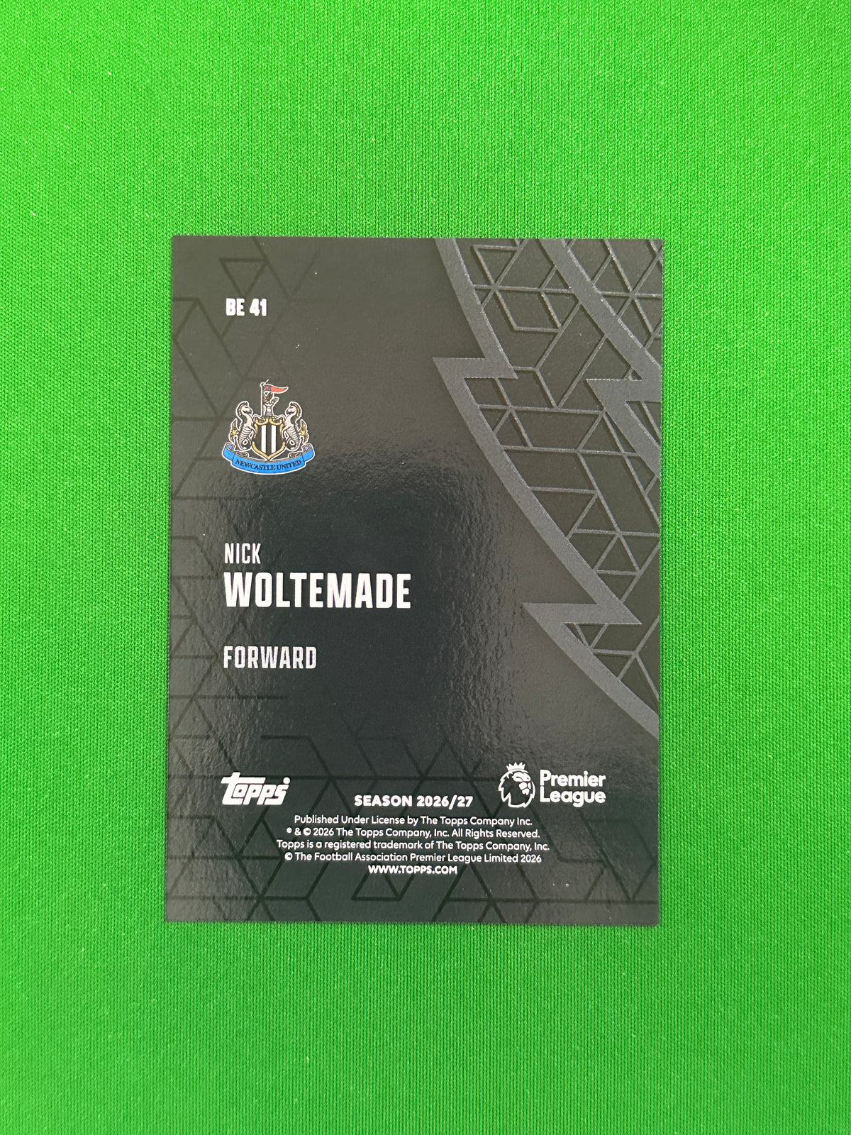 Nick Woltemade Black Edge — back