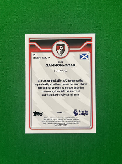 Ben Gannon-Doak Blue 037/150 — back