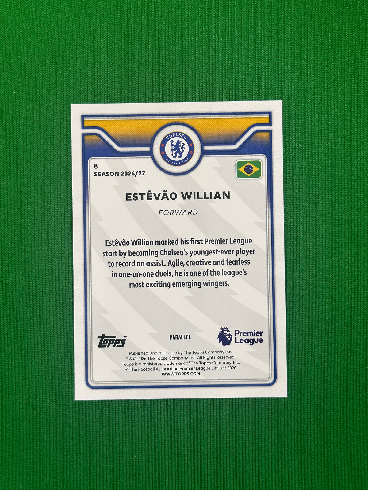 Estêvão Willian Future Stars Green 97/99 — back